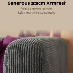 RUMMY 2-Seater Soft Foam Sofa with Armrests & 2 Cushions, Compact Modern Loveseat for Living Room, Bedroom or Office, Grey