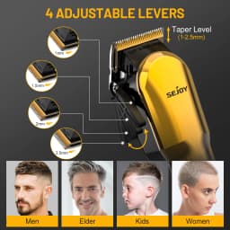 Sejoy Electric Hair Trimmer Cordless Professional Rechargeable Shaver Hair Cutting Machine for Men Hair Clipper Barber Shop