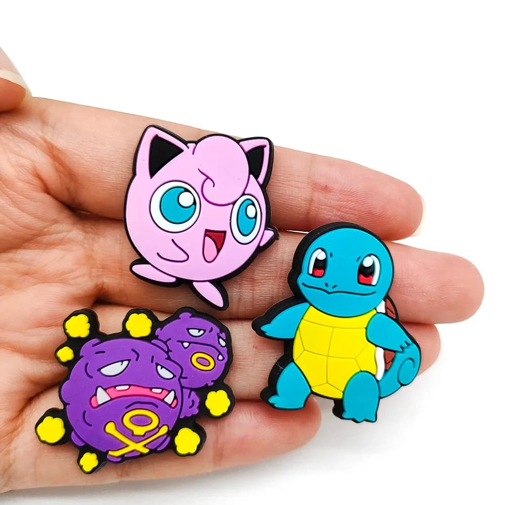 20/27pcs Pokemon Shoe Charms for Clogs Sandals, Cartoon Pikachu Anime Shoe Decoration Accessories, Creative Gifts for Friends