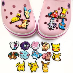 20/27pcs Pokemon Shoe Charms for Clogs Sandals, Cartoon Pikachu Anime Shoe Decoration Accessories, Creative Gifts for Friends