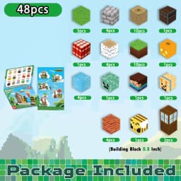 Magnetic Building Blocks Mine World Magnetic Forest House Brick Cube Toys Set STEM Sensory 2026 Best Gift for 3+ Boy Girl Kid