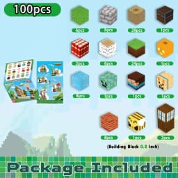 Magnetic Building Blocks Mine World Magnetic Forest House Brick Cube Toys Set STEM Sensory 2026 Best Gift for 3+ Boy Girl Kid