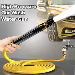 High-Pressure Car Wash Water Gun Adjustable Nozzle Car Wash Gun Powerful Sprayer for Car Washing Home Cleaning Auto Accessories