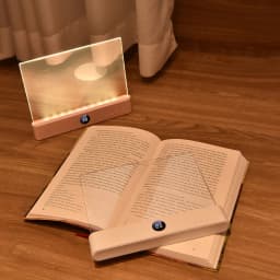 Book Light, Led Lights, Rechargeable LED Flat Book Lights,3 Colors & Timer, Dimmable Panel Plate Book Lamp