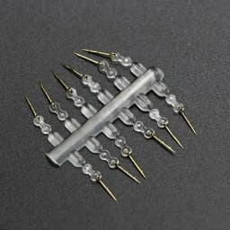 12pcs Metal Bait Spike Carp Fishing Accessories Bait Sting Boilies Pin with Clear Rubber Corn Ronnie Hair Rig Carp Feeder Tackle