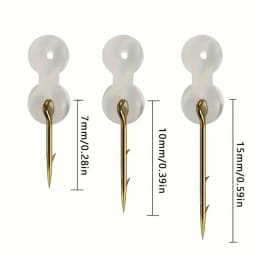 12pcs Metal Bait Spike Carp Fishing Accessories Bait Sting Boilies Pin with Clear Rubber Corn Ronnie Hair Rig Carp Feeder Tackle