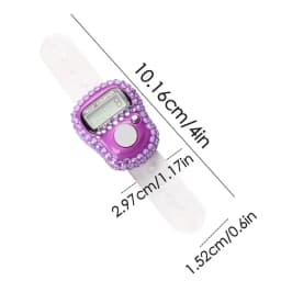 1pc Digital Finger Ring Counter with LCD Resettable Electronic Islamic Tasbih Prayer Counter Adjustable Tally Clicker for Sports