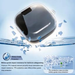 for Samsung Galaxy Buds 4Pro Case Soft Transparent TPU Case for Samsung Galaxy Buds 4 Case Accessories with Keychain&Cleaner Pen