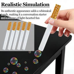 Funny Cigarette Bubble Toy Set Mini Cigarette-Shaped Metal Bubble Wand With Bubble Liquid Metal Smoking Machine Outdoor Portable
