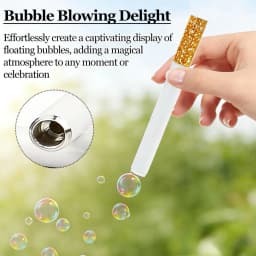 Funny Cigarette Bubble Toy Set Mini Cigarette-Shaped Metal Bubble Wand With Bubble Liquid Metal Smoking Machine Outdoor Portable