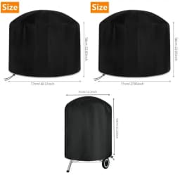 Suitable for Round Charcoal Kettle BBQ Grills, Heavy-Duty Outdoor Barbecue Cover Compatible with Most Pot-Style Grills