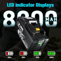 Replacement Battery For Makita 18V BL1830 8000mah Li-ion Compatible for Makita BL1815 BL1840 BL1850 BL1860 BL1890 Power Tool Battery