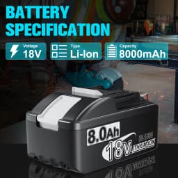 Replacement Battery For Makita 18V BL1830 8000mah Li-ion Compatible for Makita BL1815 BL1840 BL1850 BL1860 BL1890 Power Tool Battery