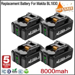 Replacement Battery For Makita 18V BL1830 8000mah Li-ion Compatible for Makita BL1815 BL1840 BL1850 BL1860 BL1890 Power Tool Battery