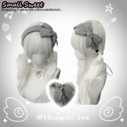 Women Goth Subculture Music Hair Accessories Harajuku Gothic Lolita Y2K Girl Punk Floral Bow Hair Band Headband Hair Hoop