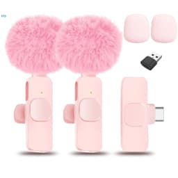 New Wireless Lavalier Microphone Portable Audio Video Recording Mini Microphone for iPhone Android PC Camera Live Gaming Phone