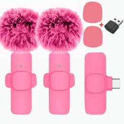 New Wireless Lavalier Microphone Portable Audio Video Recording Mini Microphone for iPhone Android PC Camera Live Gaming Phone