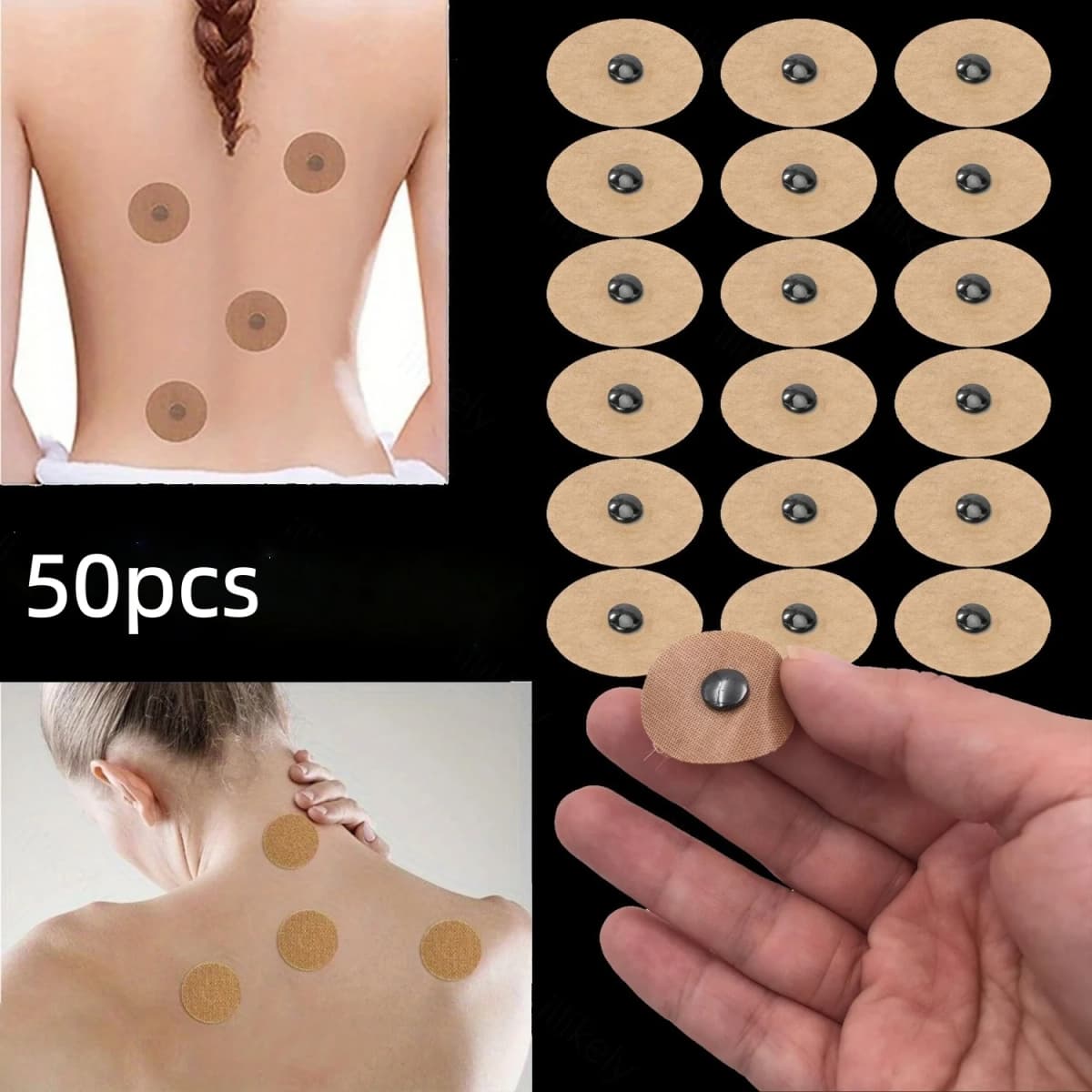 50pcs, 600 Gauss Magnetic Patches, Magnetic Massage Patches, Magnetic Therapy Body Care