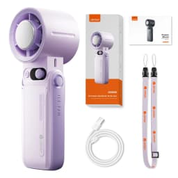 Portable Handheld Turbo Fan 199Gear Strong Wind Speed LED Digital Display 135°Foldable Outdoor 3-in-1 Handheld Fan 6000mAh F5PRO