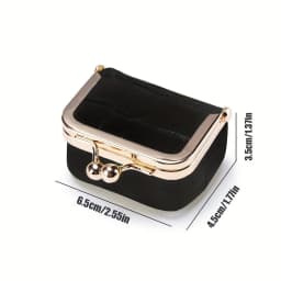 New Women's Pure-Color Imitation Leather Jewelry Box, Ring, Necklace, Earring Storage Box, Mini Coin Purse, Hanging Ornament Bag