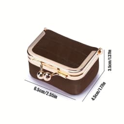 New Women's Pure-Color Imitation Leather Jewelry Box, Ring, Necklace, Earring Storage Box, Mini Coin Purse, Hanging Ornament Bag