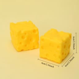 Squishy Cheese Cube Squeeze Toys Soft Butter Cheese Fidget Toy Slow Rebound Push Stress Relief Sensory Toy Christmas Present