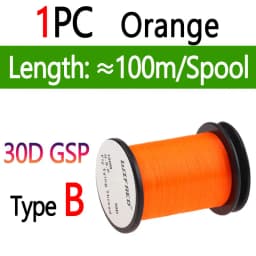 10D 20D 30D 50D 100D 75D 140D 200D GSP Fly Tying Polyethylene Floss Thread High Tensile Tying Line for Dry Wet Pike Streamer Fly