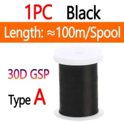 10D 20D 30D 50D 100D 75D 140D 200D GSP Fly Tying Polyethylene Floss Thread High Tensile Tying Line for Dry Wet Pike Streamer Fly