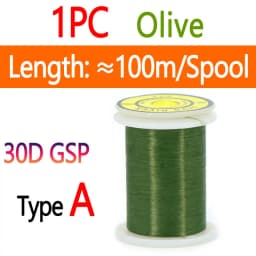 10D 20D 30D 50D 100D 75D 140D 200D GSP Fly Tying Polyethylene Floss Thread High Tensile Tying Line for Dry Wet Pike Streamer Fly