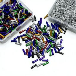 30-500pcs Bicycle Cable End Caps Aluminum Alloy Bike Brake Shifter Cable Tips Wire End Cap Multiple Colors Bike Line Core Caps