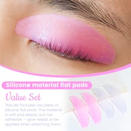 Lomansa 2Pcs Korean Lash Lift Shields Flat Lash Lift Silicone Pads For Perming Lotion No.1 Eyelash Softening Shields Makeup Tool