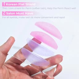 Lomansa 2Pcs Korean Lash Lift Shields Flat Lash Lift Silicone Pads For Perming Lotion No.1 Eyelash Softening Shields Makeup Tool