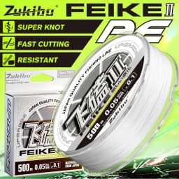 ZUKIBO Brand FEIKE Ⅱ White Ultra Thinner Braided Fishing Line 1000M 500M 300M 100M Super Soft Strong Multifilament PE Line Carp