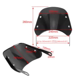 Motorcycle Headlight Windshield Wind Deflector Windscreen Universal for The Most Models