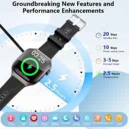 LAXASFIT New Bluetooth Call Smart Watch for Men 2.01" HD Curved Screen Sports Watch Health Monitor Smart Watch for Android iOS