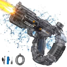 Space Electric Water Gun Energy Ring Burst Transformation LED Lights Large Capacity Full Auto Continuous Fire Squirt Gun Toy