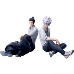 2Kinds Jujutsu Kaisen Anime Satoru Gojo & Geto Suguru Yumemirize Sitting Posture Action Figure Genuine Model Figurine Toy