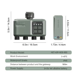 4Zone WiFi RF433 Water Timer Smart Irrigation Timer Water Valve Controller Solar Powered Smart Life Tuya App Auto Watering Timer