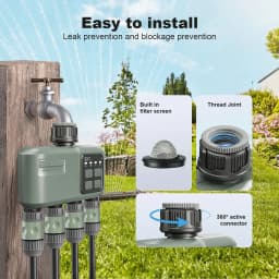 4Zone WiFi RF433 Water Timer Smart Irrigation Timer Water Valve Controller Solar Powered Smart Life Tuya App Auto Watering Timer
