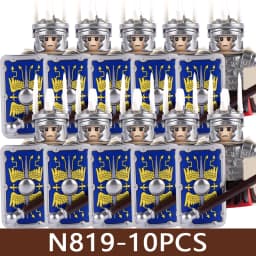 Medieval Castle Soldier Figures Building Blocks Military Army Knight Roman Warrior Infantry Militia Orc Accessories Bricks Toys
