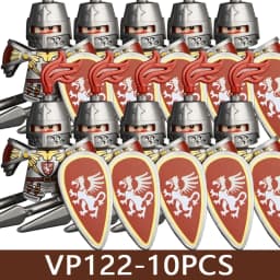 Medieval Castle Soldier Figures Building Blocks Military Army Knight Roman Warrior Infantry Militia Orc Accessories Bricks Toys