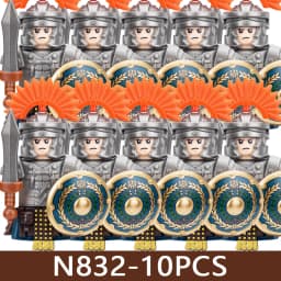 Medieval Castle Soldier Figures Building Blocks Military Army Knight Roman Warrior Infantry Militia Orc Accessories Bricks Toys