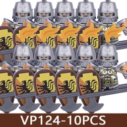 Medieval Castle Soldier Figures Building Blocks Military Army Knight Roman Warrior Infantry Militia Orc Accessories Bricks Toys