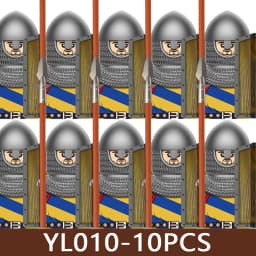 Medieval Castle Soldier Figures Building Blocks Military Army Knight Roman Warrior Infantry Militia Orc Accessories Bricks Toys