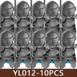 Medieval Castle Soldier Figures Building Blocks Military Army Knight Roman Warrior Infantry Militia Orc Accessories Bricks Toys