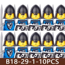 Medieval Castle Soldier Figures Building Blocks Military Army Knight Roman Warrior Infantry Militia Orc Accessories Bricks Toys