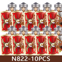 Medieval Castle Soldier Figures Building Blocks Military Army Knight Roman Warrior Infantry Militia Orc Accessories Bricks Toys