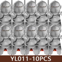 Medieval Castle Soldier Figures Building Blocks Military Army Knight Roman Warrior Infantry Militia Orc Accessories Bricks Toys