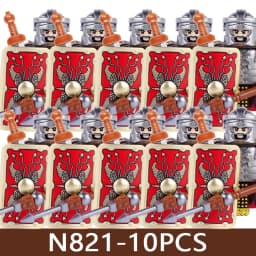 Medieval Castle Soldier Figures Building Blocks Military Army Knight Roman Warrior Infantry Militia Orc Accessories Bricks Toys