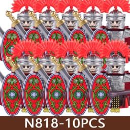 Medieval Castle Soldier Figures Building Blocks Military Army Knight Roman Warrior Infantry Militia Orc Accessories Bricks Toys